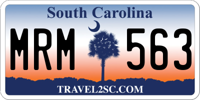 SC license plate MRM563