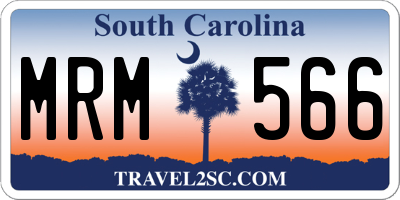 SC license plate MRM566