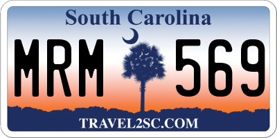 SC license plate MRM569