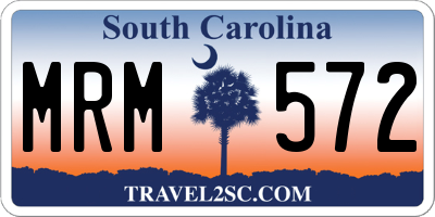 SC license plate MRM572
