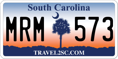SC license plate MRM573