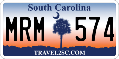 SC license plate MRM574