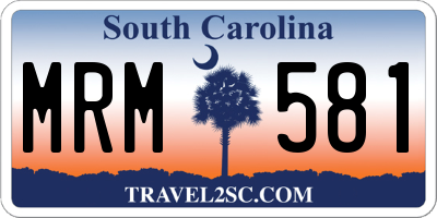 SC license plate MRM581