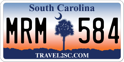 SC license plate MRM584