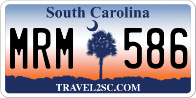SC license plate MRM586