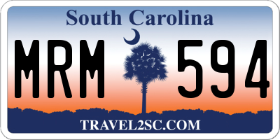 SC license plate MRM594