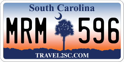 SC license plate MRM596