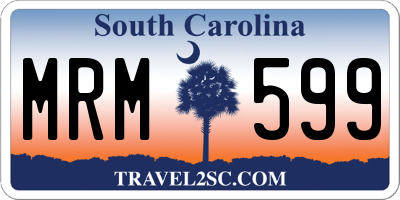 SC license plate MRM599