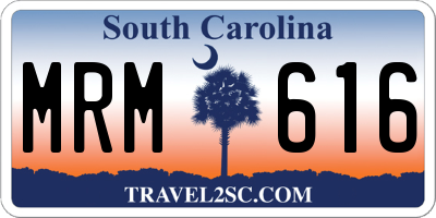 SC license plate MRM616