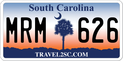 SC license plate MRM626