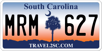 SC license plate MRM627
