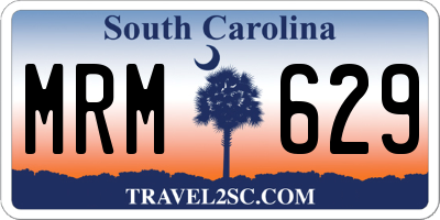 SC license plate MRM629