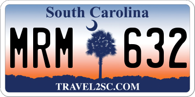 SC license plate MRM632
