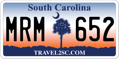 SC license plate MRM652