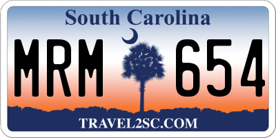 SC license plate MRM654