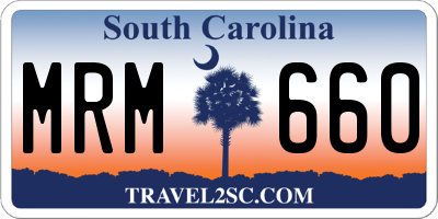 SC license plate MRM660