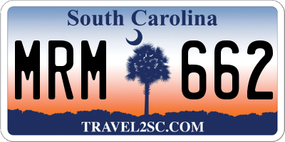 SC license plate MRM662