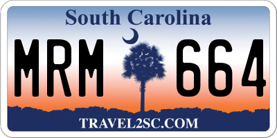 SC license plate MRM664