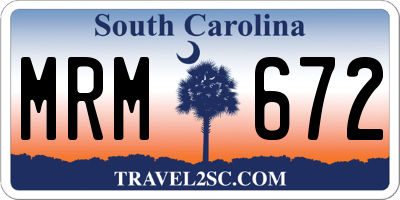 SC license plate MRM672