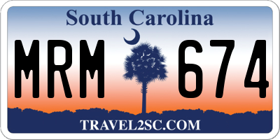 SC license plate MRM674