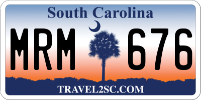 SC license plate MRM676