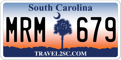 SC license plate MRM679