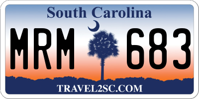 SC license plate MRM683