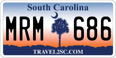 SC license plate MRM686
