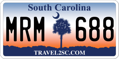 SC license plate MRM688