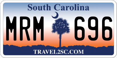 SC license plate MRM696