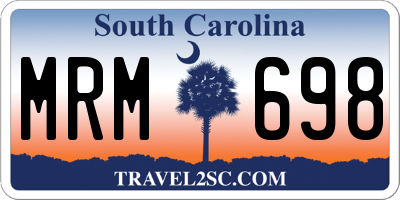 SC license plate MRM698