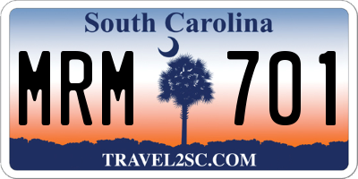 SC license plate MRM701