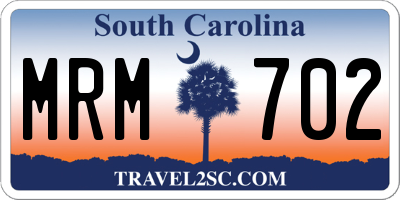 SC license plate MRM702