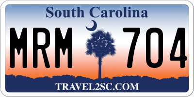 SC license plate MRM704
