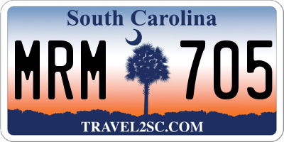 SC license plate MRM705