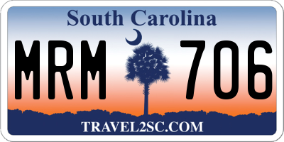 SC license plate MRM706