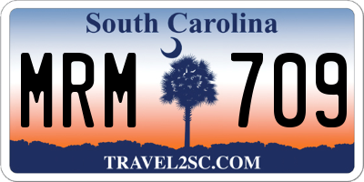 SC license plate MRM709