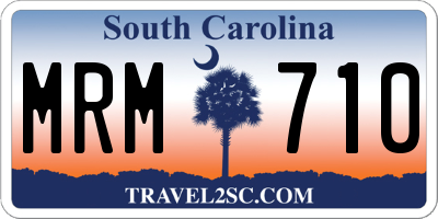 SC license plate MRM710