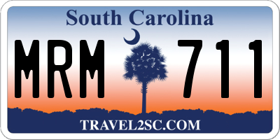 SC license plate MRM711