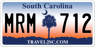 SC license plate MRM712