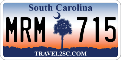 SC license plate MRM715