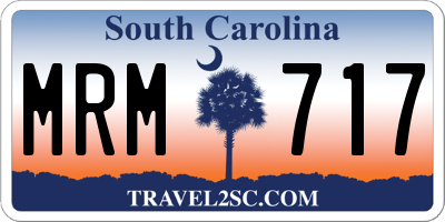SC license plate MRM717