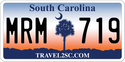 SC license plate MRM719