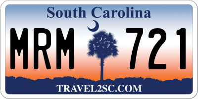 SC license plate MRM721