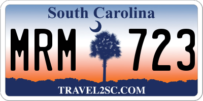 SC license plate MRM723