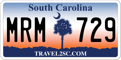 SC license plate MRM729