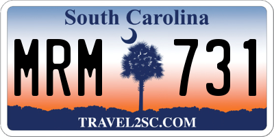 SC license plate MRM731