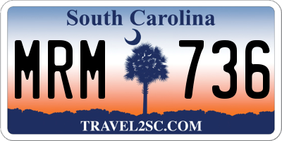 SC license plate MRM736