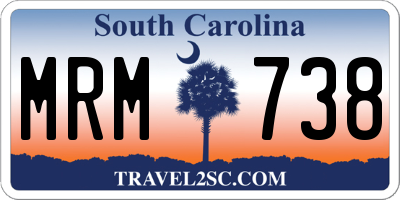 SC license plate MRM738