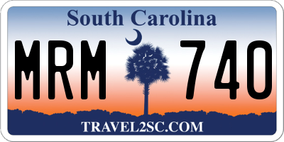 SC license plate MRM740